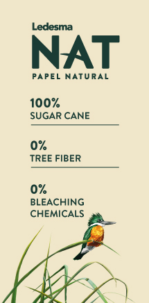 NAT Papel Natural — 100% Sugar Cane, 0% Tree Fiber, 0% Bleaching Chemicals